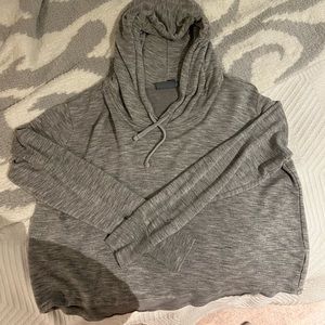 ATHELETA cropped grey hoodie
